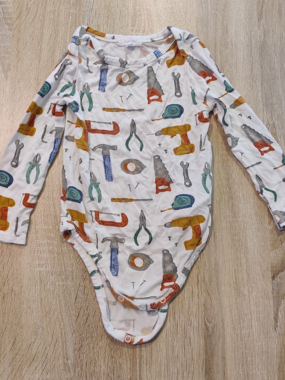 Angel Dear Long Sleeve One-Piece Bodysuit with Tool Print Size 12-18mo